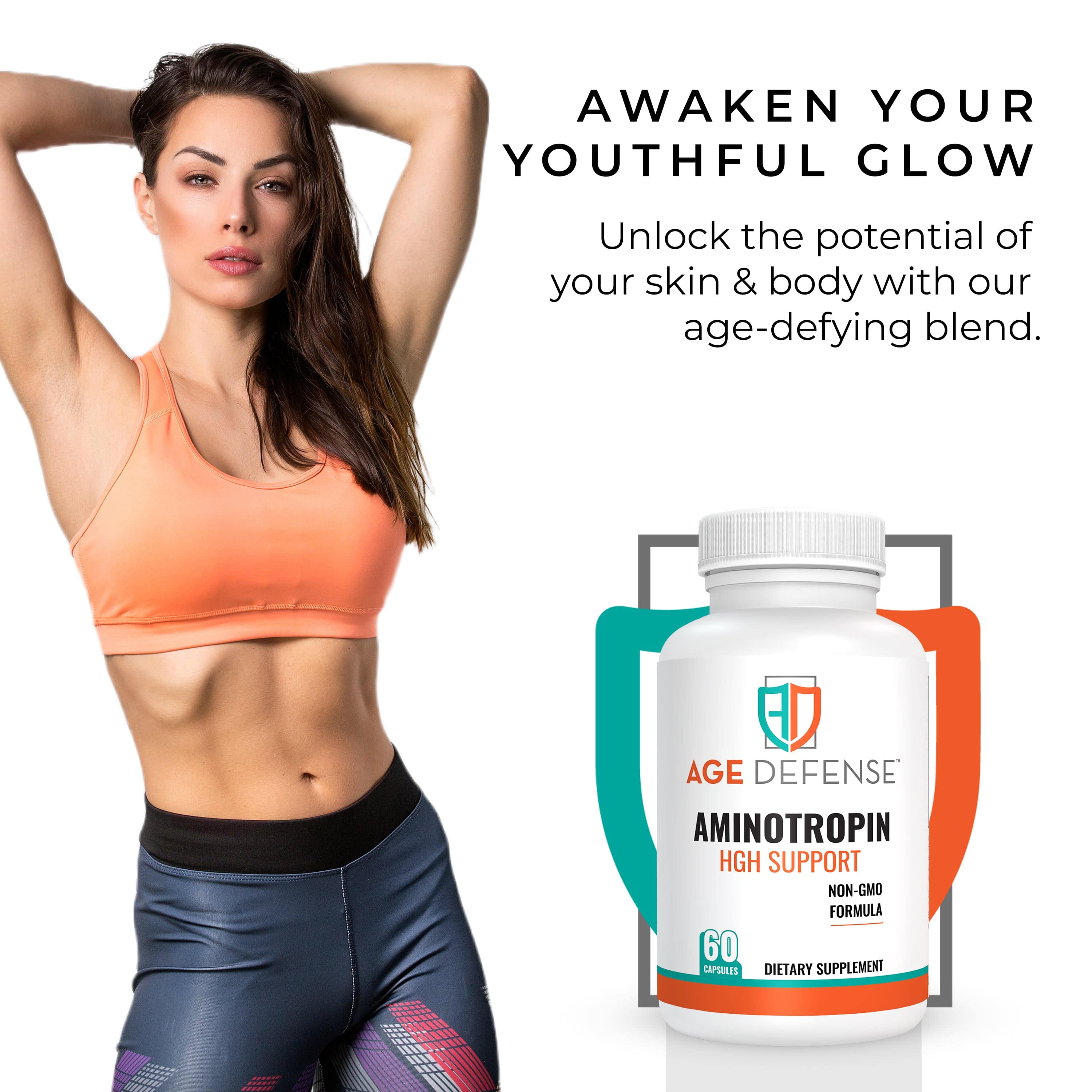 AGE DEFENSE AMINOTROPIN HGH Support Anti-Aging Amino Acid Formula