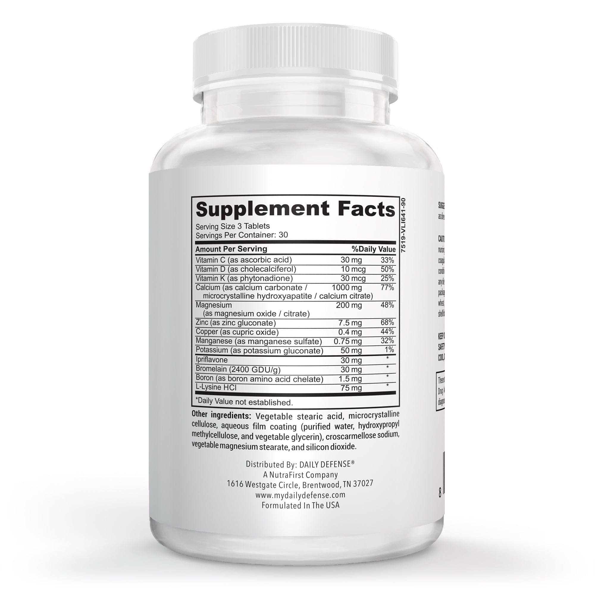 Bone Support Formula Maximum Strength by Daily Defense