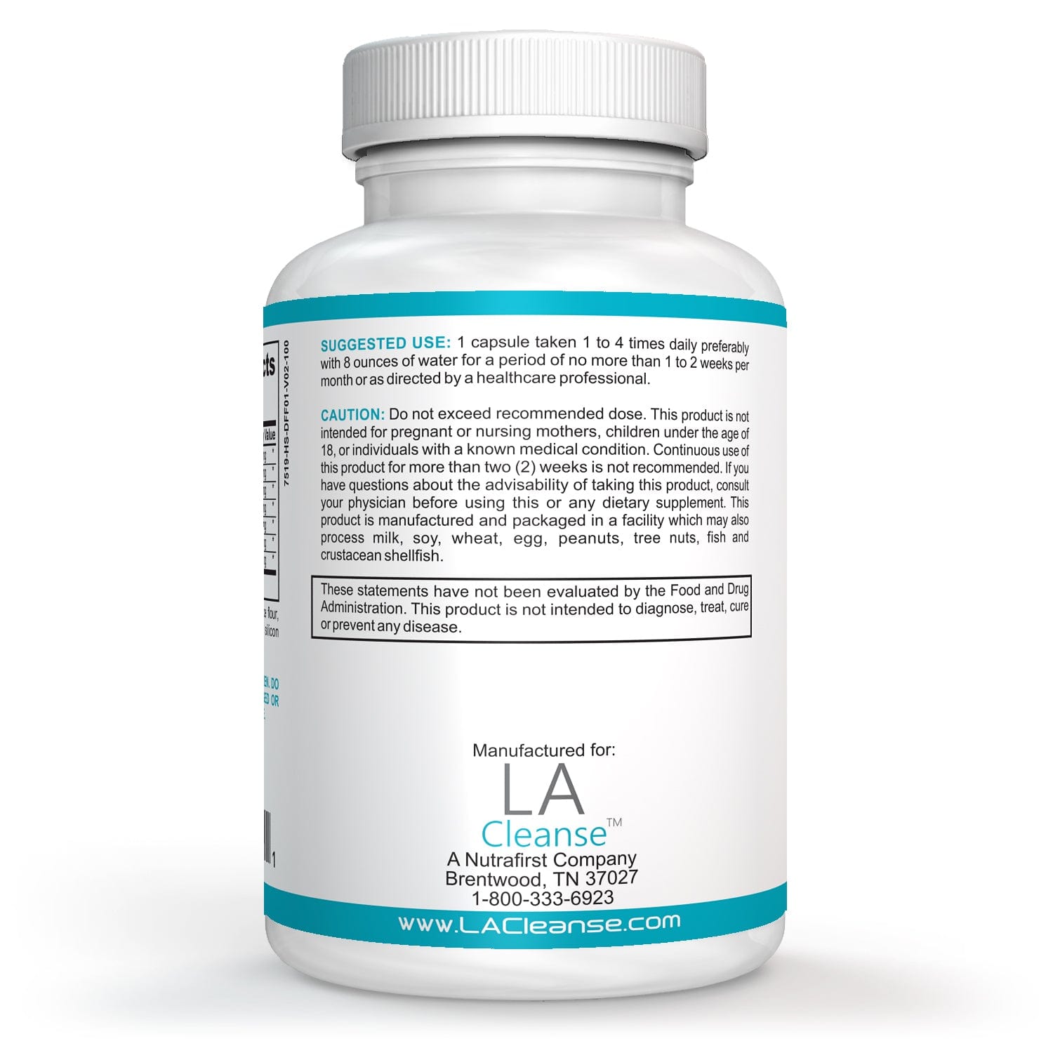 Detoxifier Flush Drug Detox Supplement 100 Capsules - 137.5 mg Goldenseal Root with Burdock Root Powder, Yellow Dock Root, & Milk Thistle Seed - Body Cleanse Detox for Women and Men by LA Cleanse