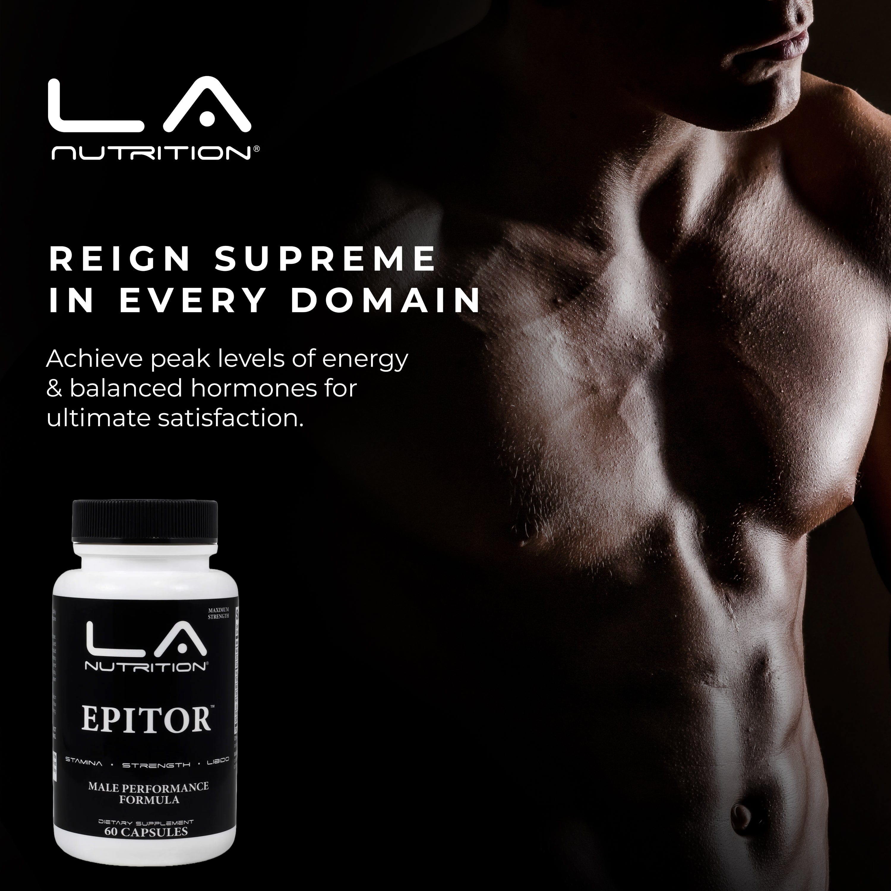 EPITOR Free Testosterone Booster for Men Male Enhancement Supplement with Fenugreek, Tribulus Terrestris, Maca Root Powder, Tongkat Ali Powder & More - Male Vitality, Stamina & Energy Booster