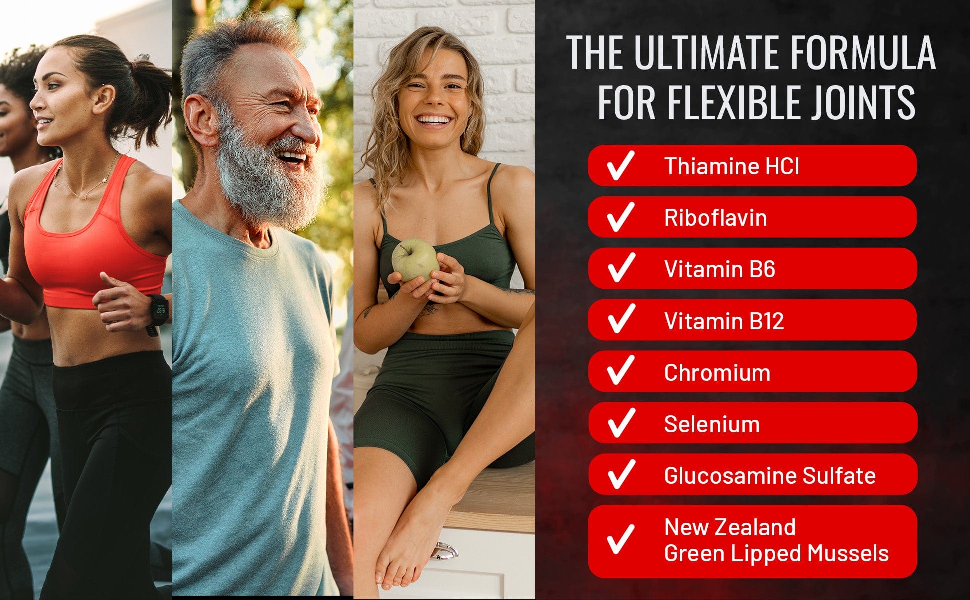 Joint Supplements for Men & Women - Joint Defense Joint Support Supplement with New Zealand Green Lipped Mussels, Glucosamine & Chondroitin Sulfate, Vitamin B6, Vitamin B12 for Mobility & Flexibility by Consumer Nutrition - 90 Tablets