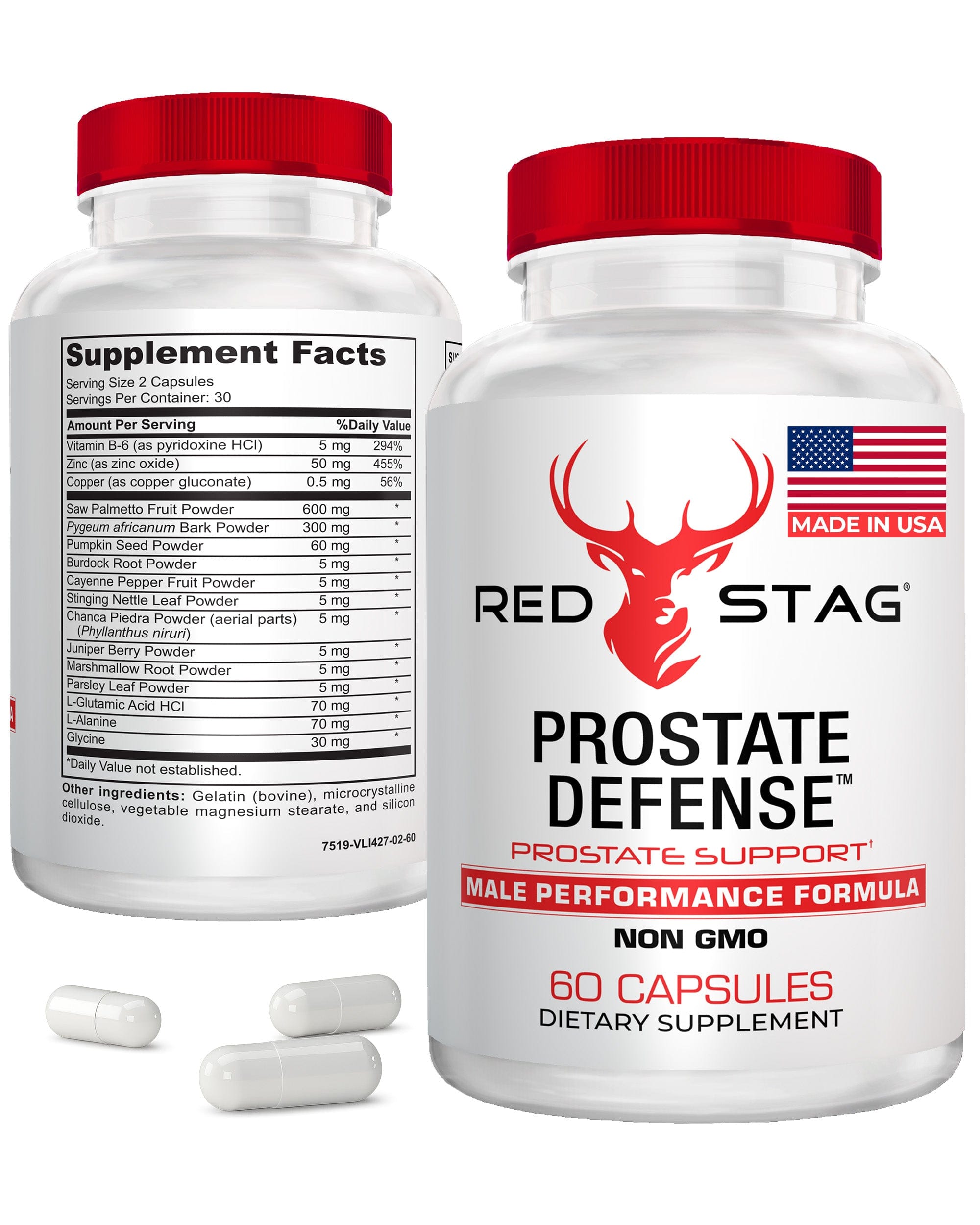 Red Stag Prostate Defense Prostate Support Pills