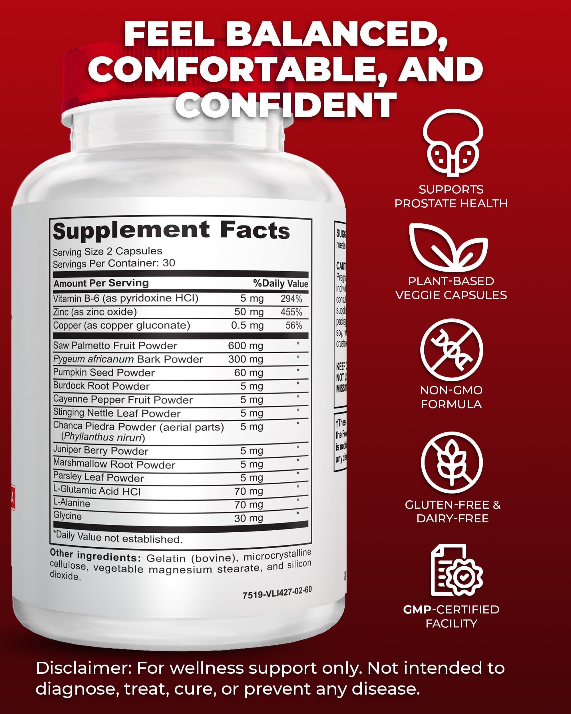 Red Stag Prostate Defense Prostate Support Pills