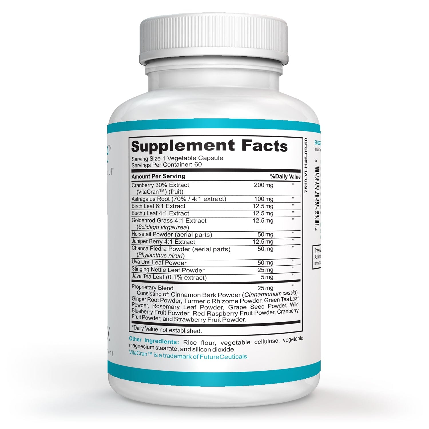 Kidney Support Supplement - 60 Capsules - 200 mg Cranberry Extract with Astragalus Root, Uva Ursi Leaf Powder, & Chanca Piedra Powder for Kidney Detox Cleanse & Overall Urinary Wellness by LA Cleanse