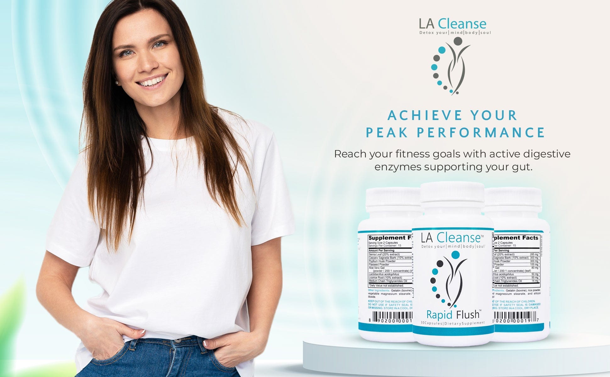 15 Day Cleanse and Detox - Rapid Flush Colon Cleanse Digestive Supplements for Optimal Gut & Digestion Bowel Cleanse - Cascara Sagrada, Senna Leaf, & Psyllium Husk Capsules by LA Cleanse