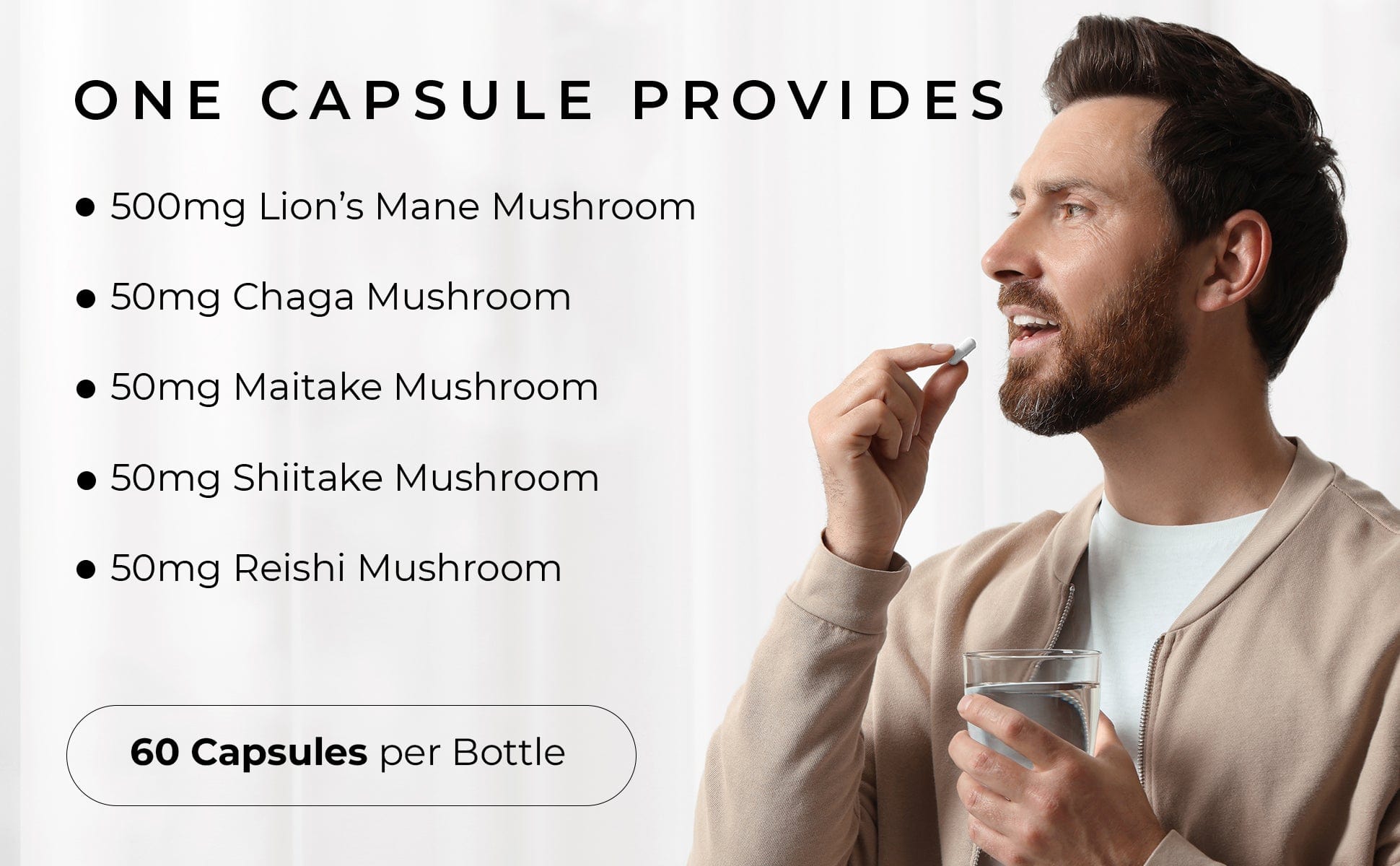 Lions Mane Mushroom Complex Supports Focus, Immunity and Memory by Daily Defense