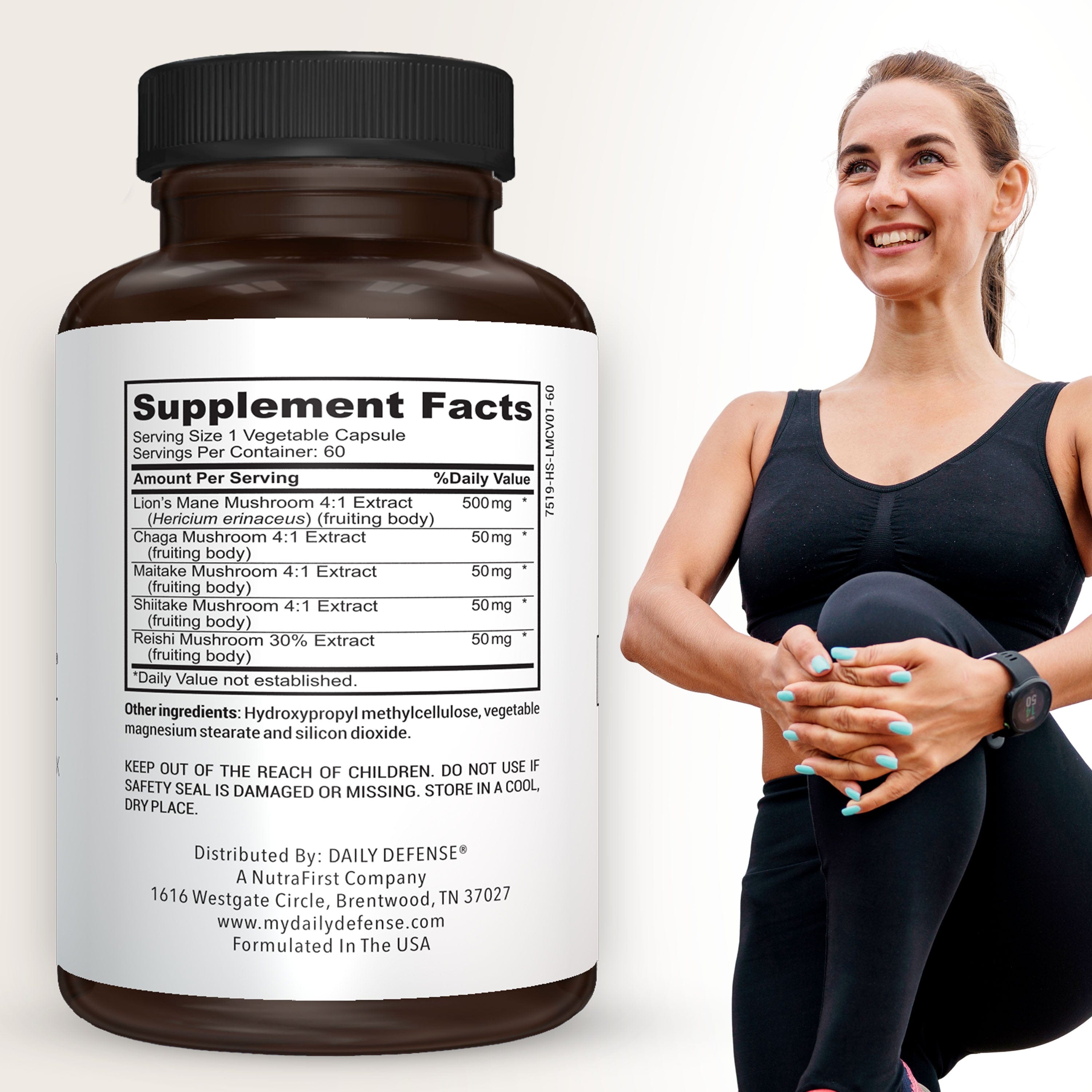 Lions Mane Mushroom Complex Supports Focus, Immunity and Memory by Daily Defense