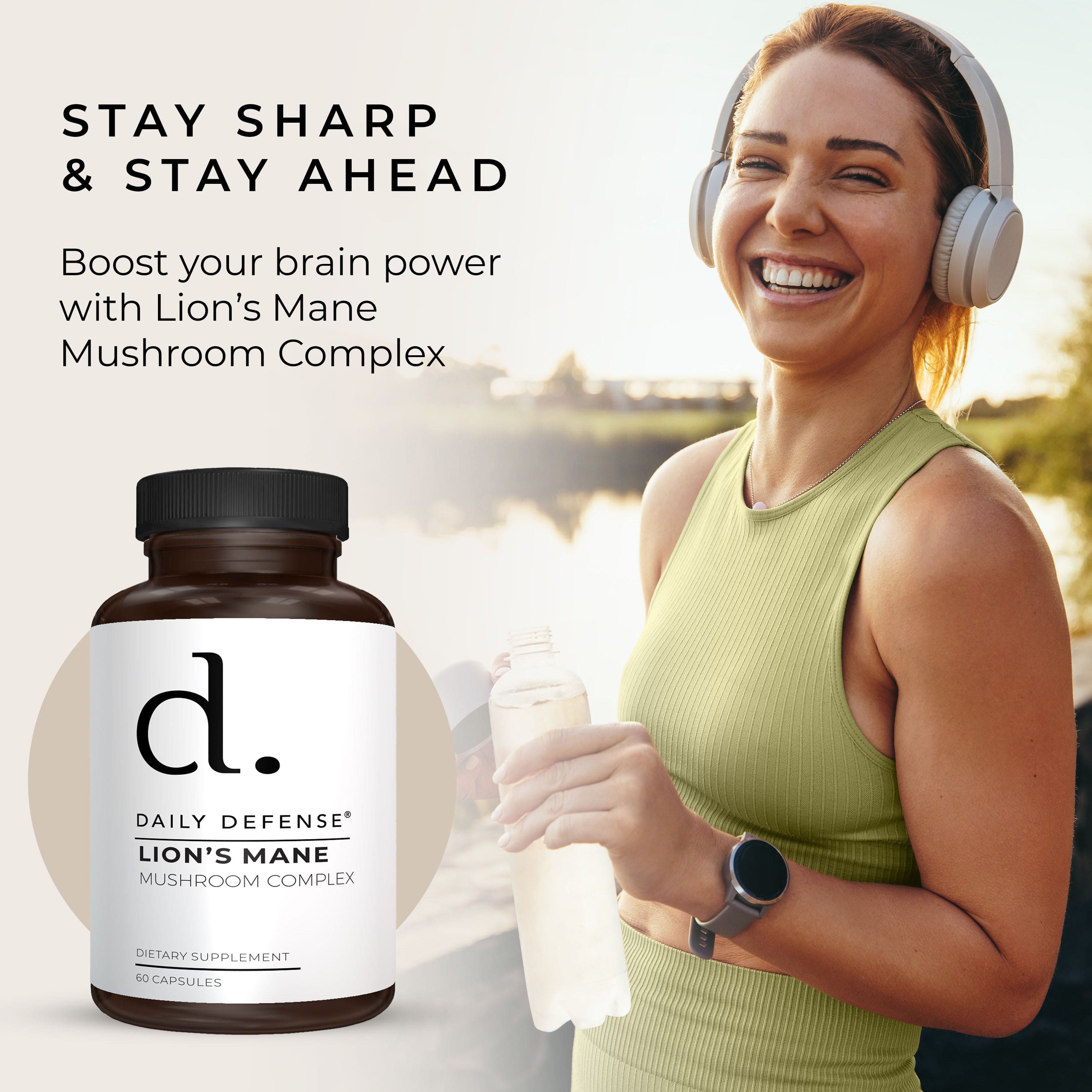 Lions Mane Mushroom Complex Supports Focus, Immunity and Memory by Daily Defense