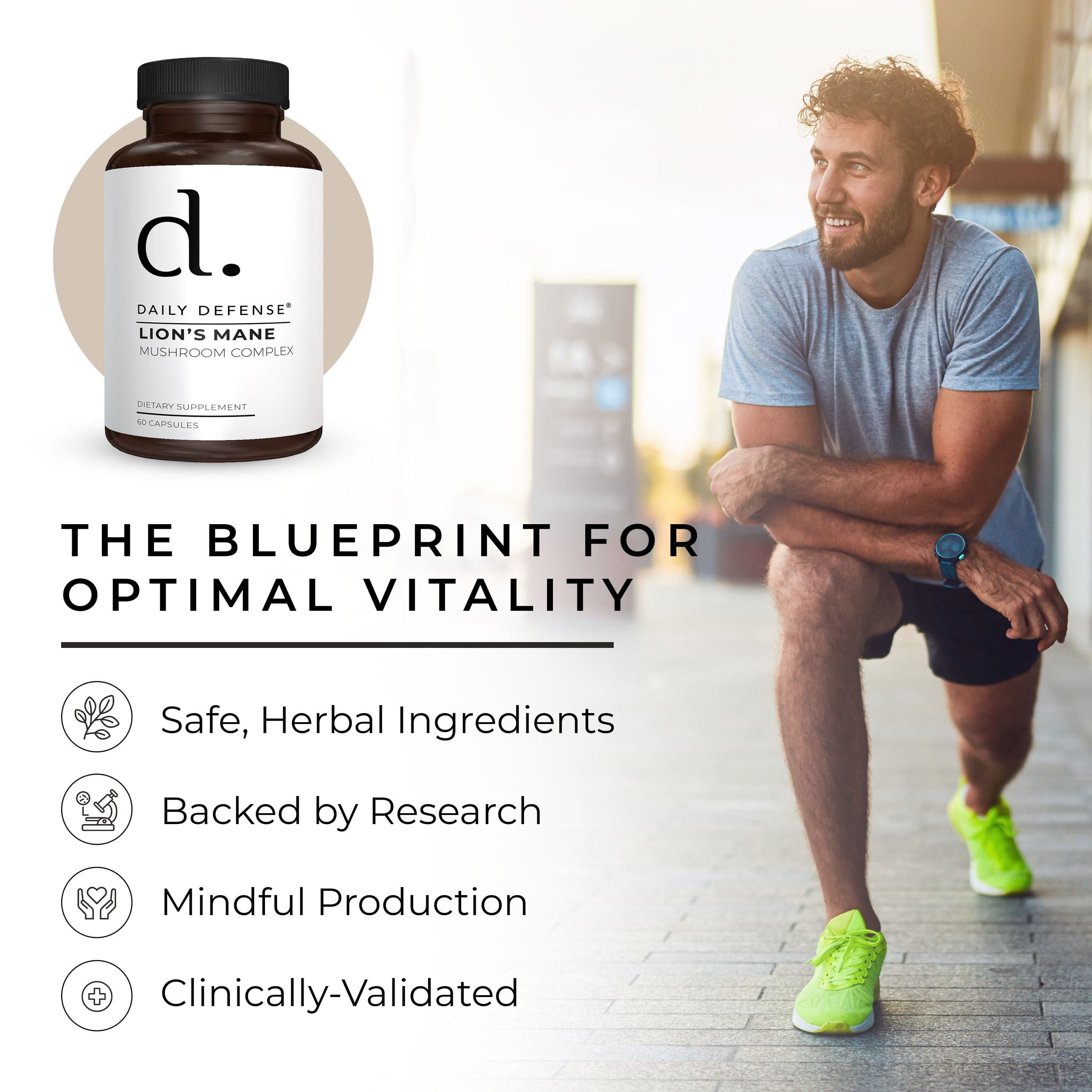Lions Mane Mushroom Complex Supports Focus, Immunity and Memory by Daily Defense