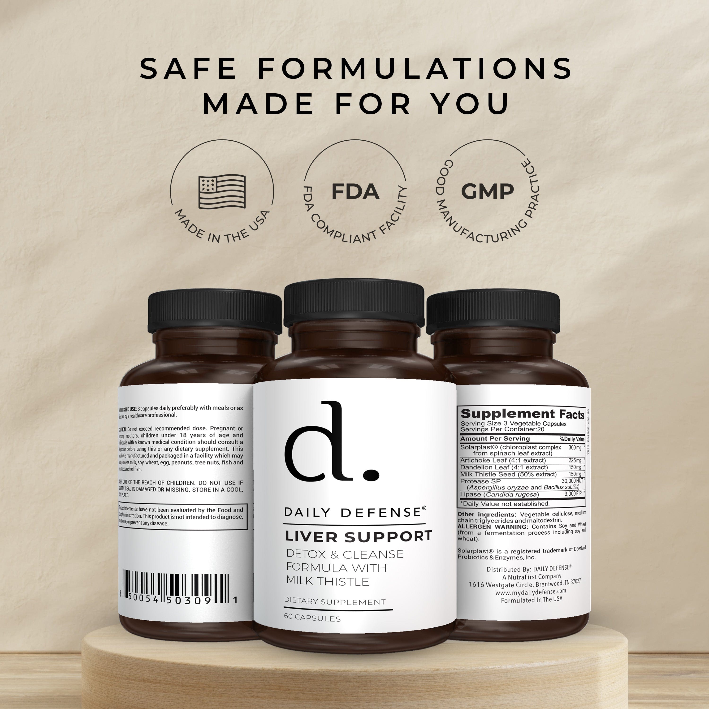 Daily Defense - Liver Support I Detox & Cleanse Formula With Milk Thistle
