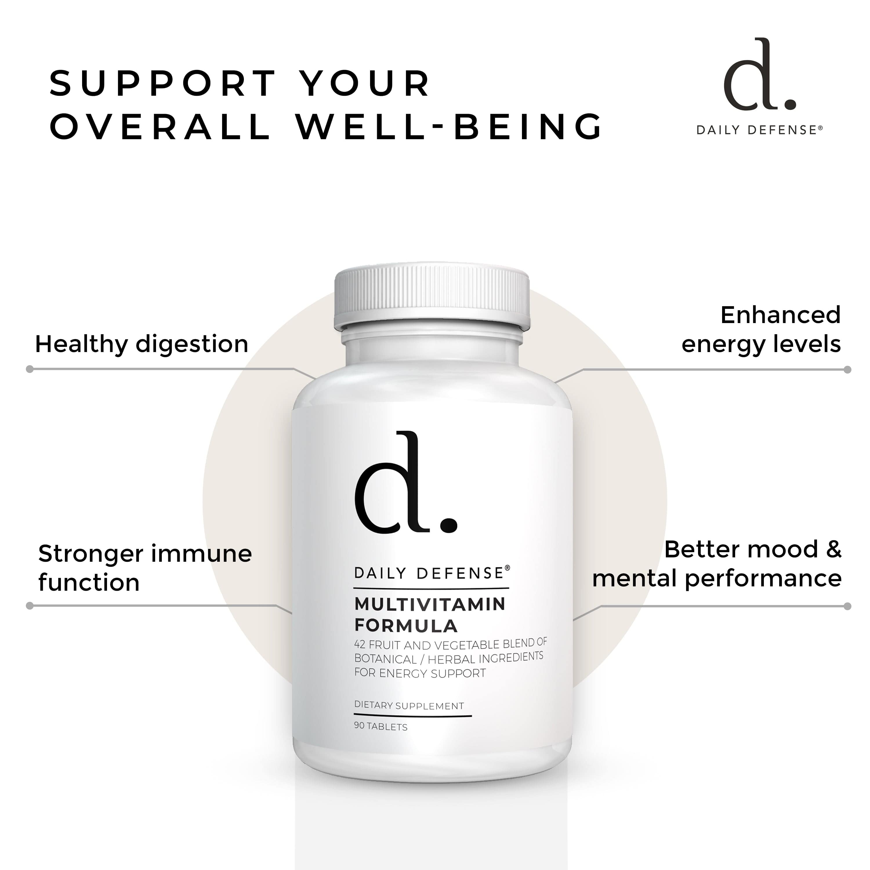 Multi-Vitamin Complete Green Food Multivitamin and Mineral Complex Non GMO by Daily Defense
