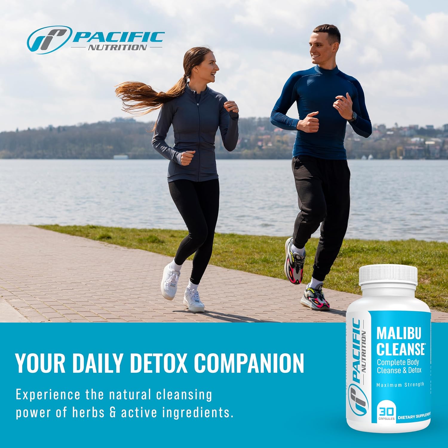 Malibu Cleanse Complete Body & Intestinal Cleanse with Senna Leaf, Cascara Sagrada Bark & Aloe Vera - Natural Detox for Men’s & Women’s Health by Pacific Nutrition, 30 Capsules