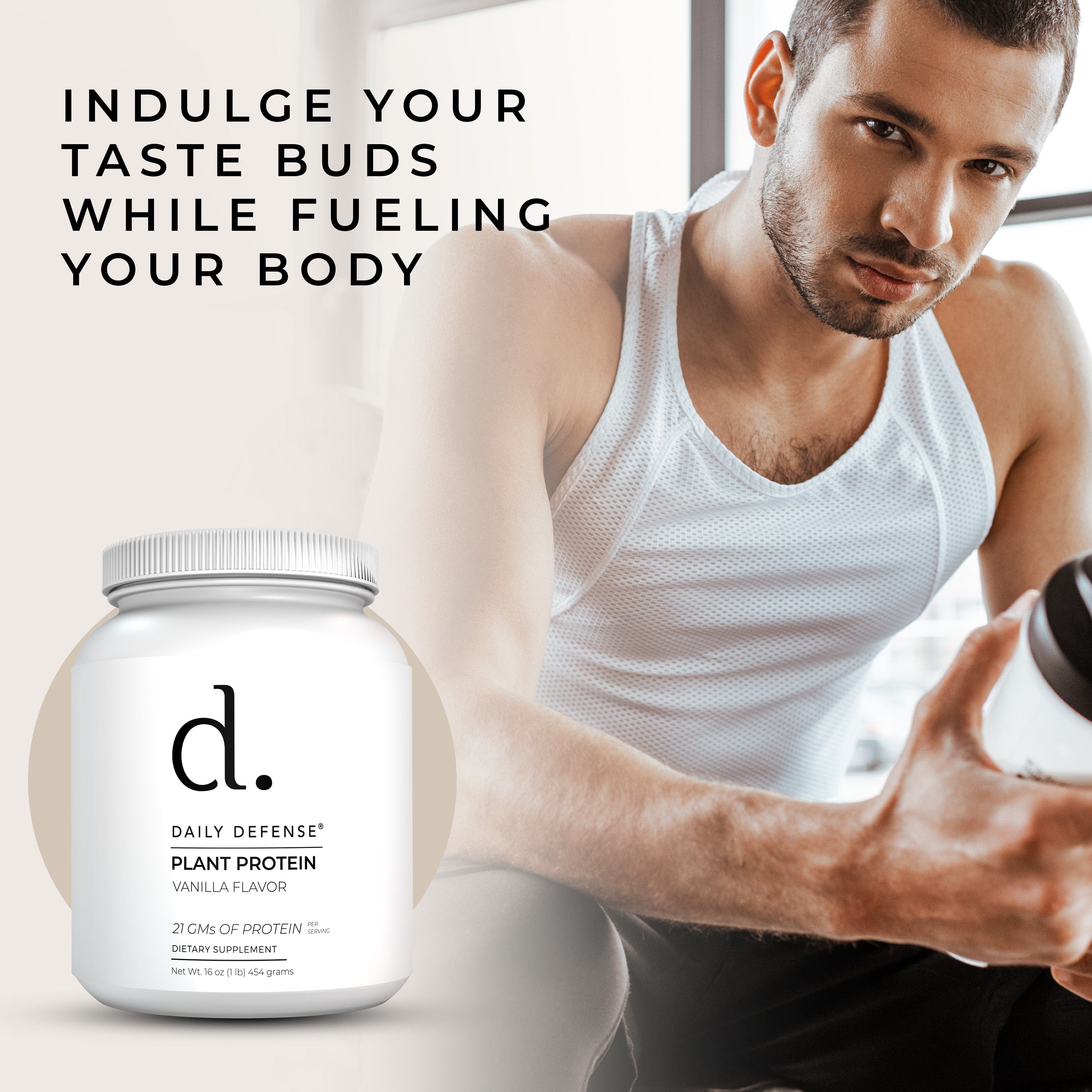 Plant Protein Vanilla Flavor 21 Gm Of Protein Per Serving by Daily Defense