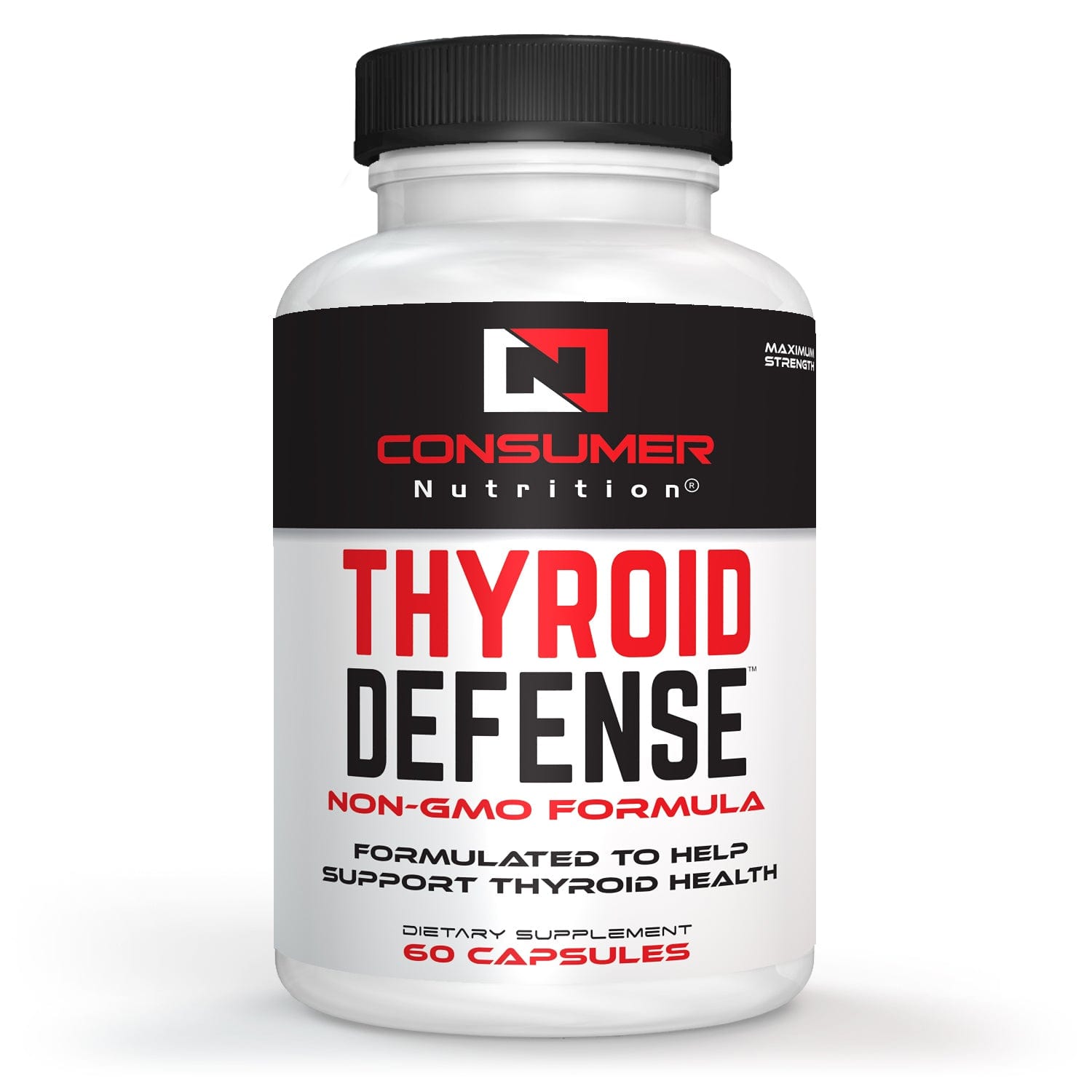 Thyroid Support Supplement with Iodine Energy & Focus Support Formula - Vegetarian & Non-GMO - Vitamin B12 Complex, Zinc, Selenium, Ashwagandha, & Kelp Thyroid Defense by Consumer Nutrition