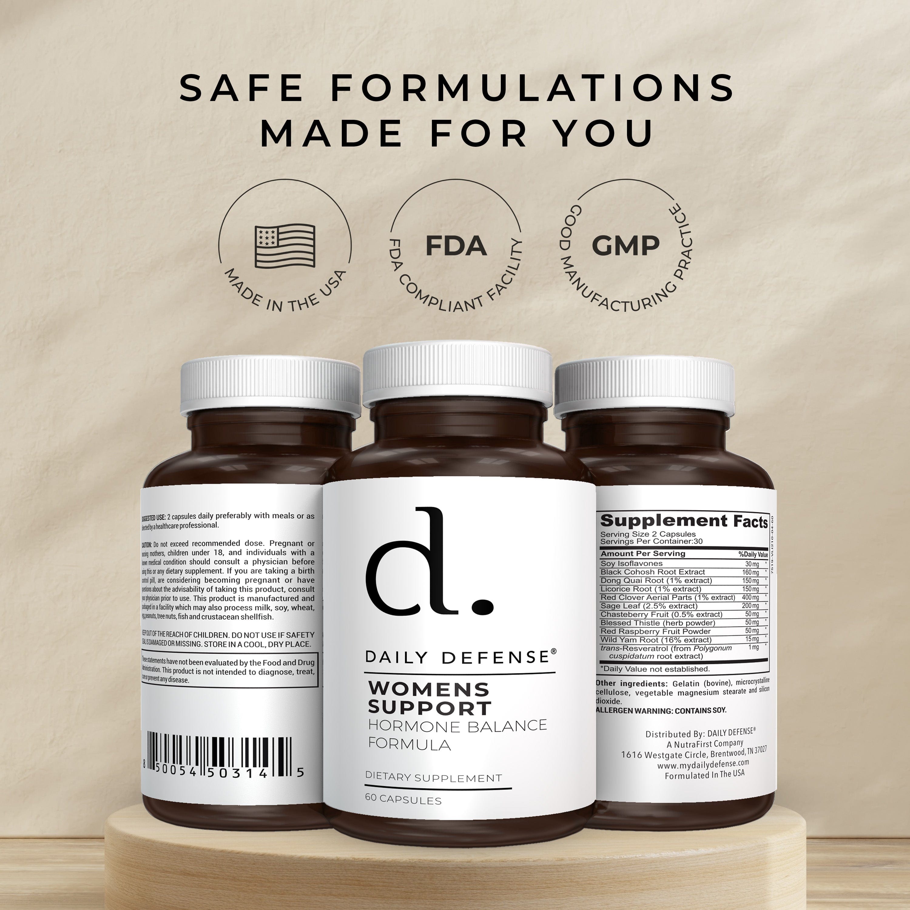 Menopause Support Hormone Balance Formula for Women by Daily Defense