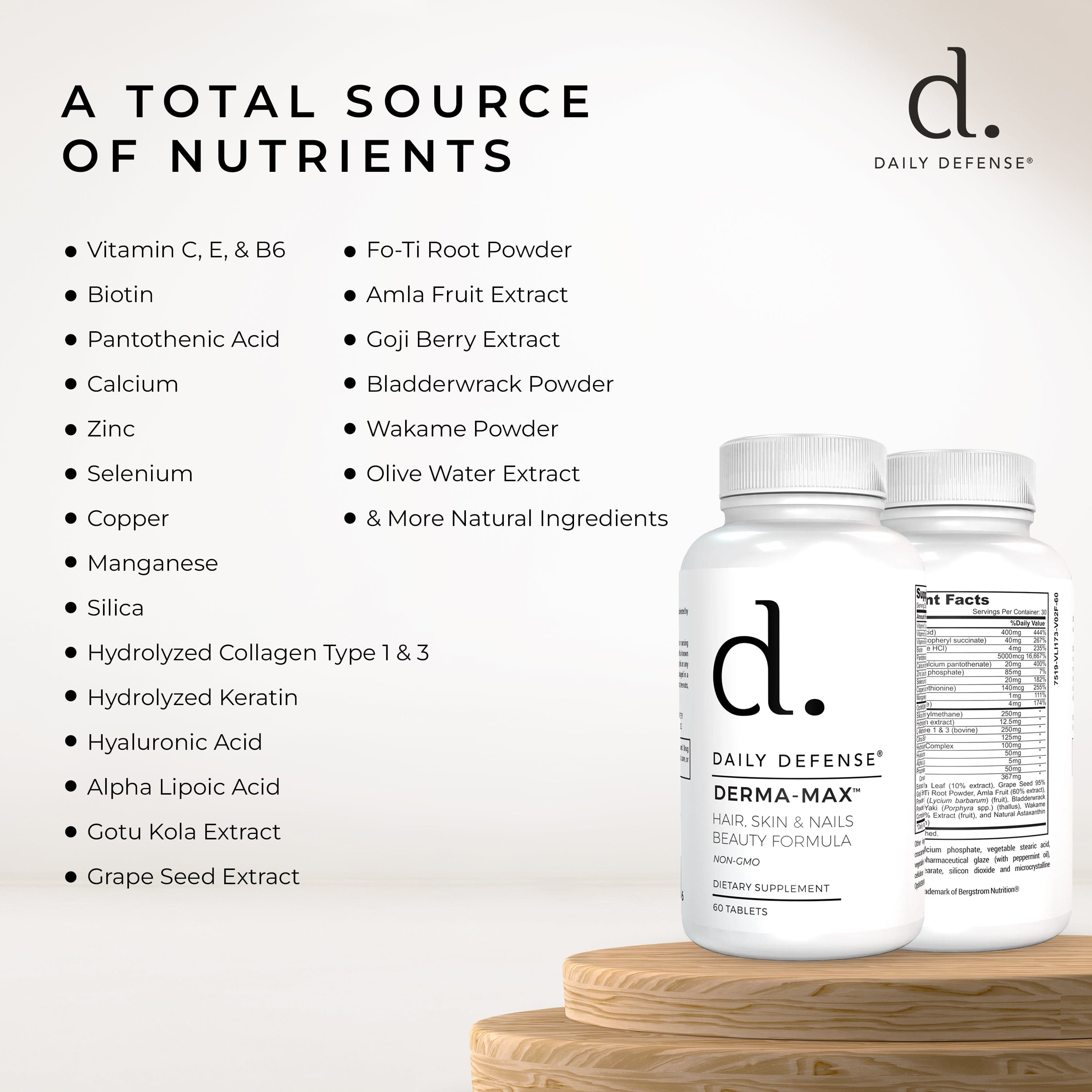 Daily Defense Derma-Max Hair, Skin & Nails Beauty Formula