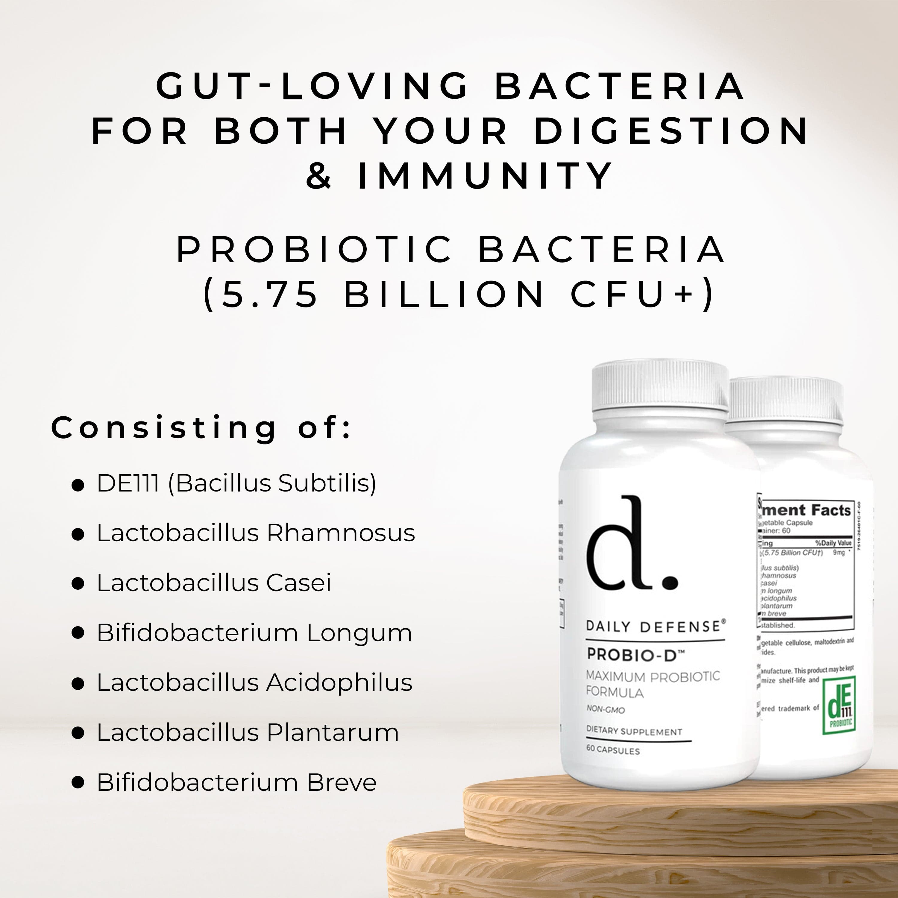 Daily Defense PROBIO-D™ Maximum Probiotic Formula For Both Men and Women