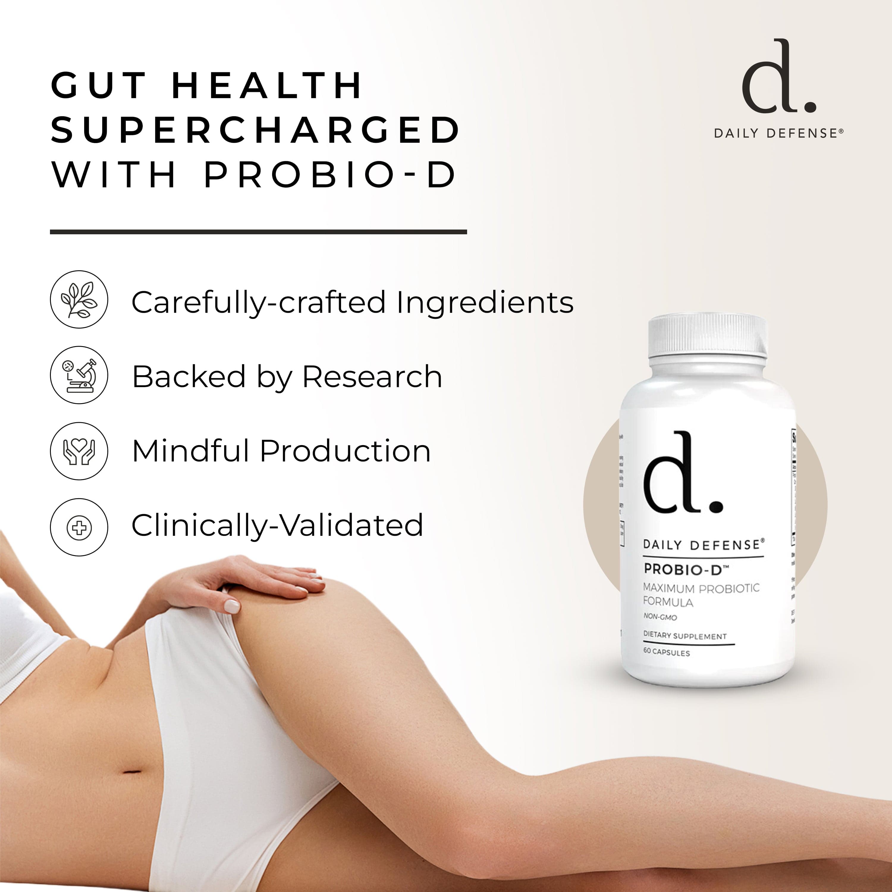 Daily Defense PROBIO-D™ Maximum Probiotic Formula For Both Men and Women