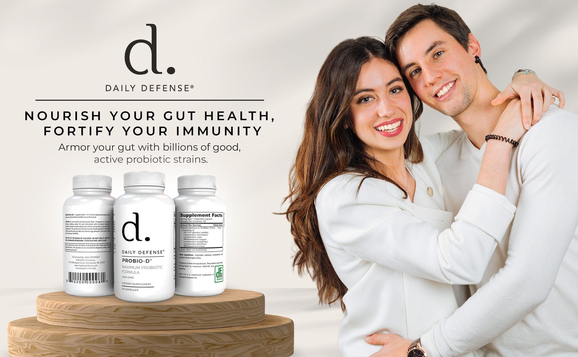 Daily Defense PROBIO-D™ Maximum Probiotic Formula For Both Men and Women