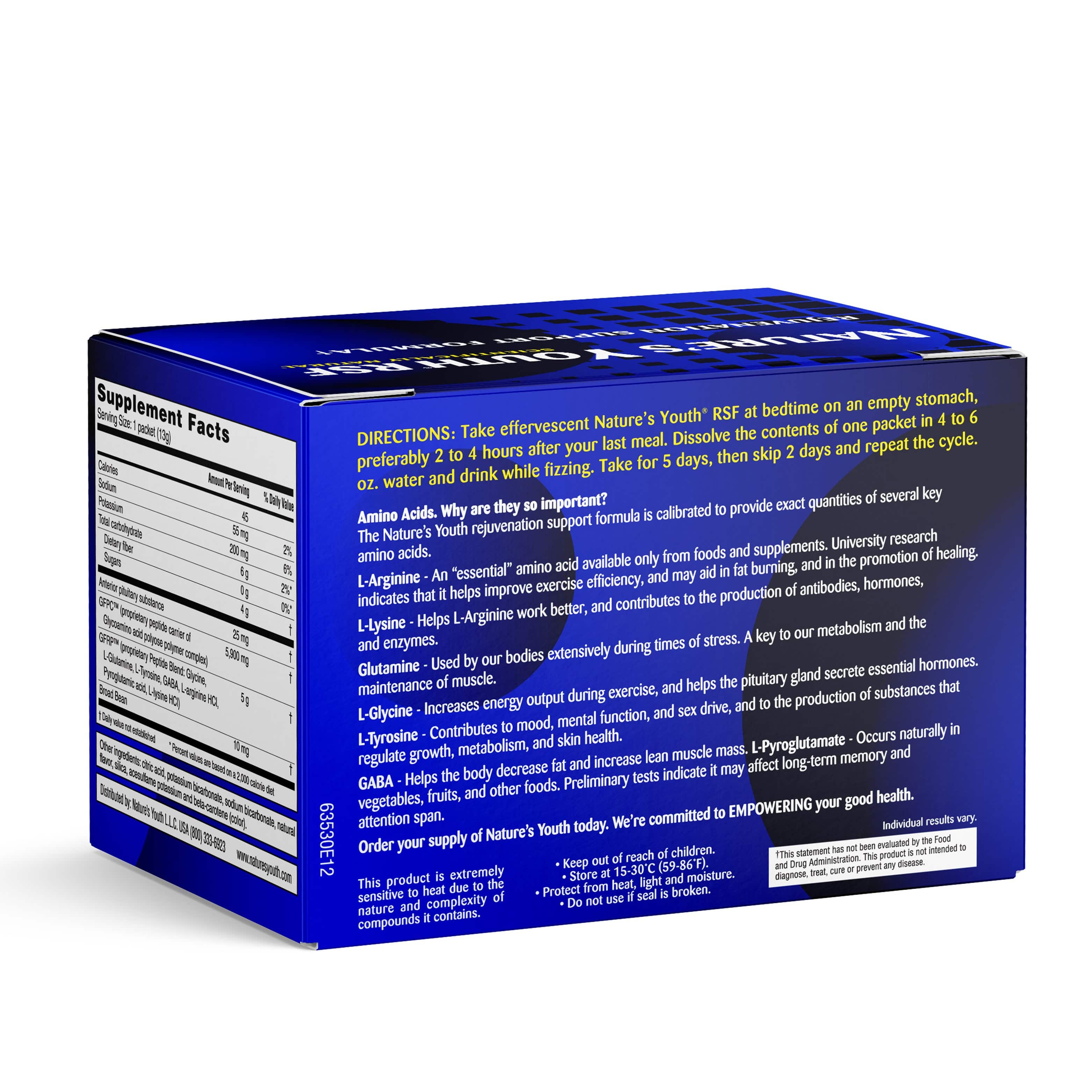 NATURE'S YOUTH RSF HGH Support Anti-Aging Formula