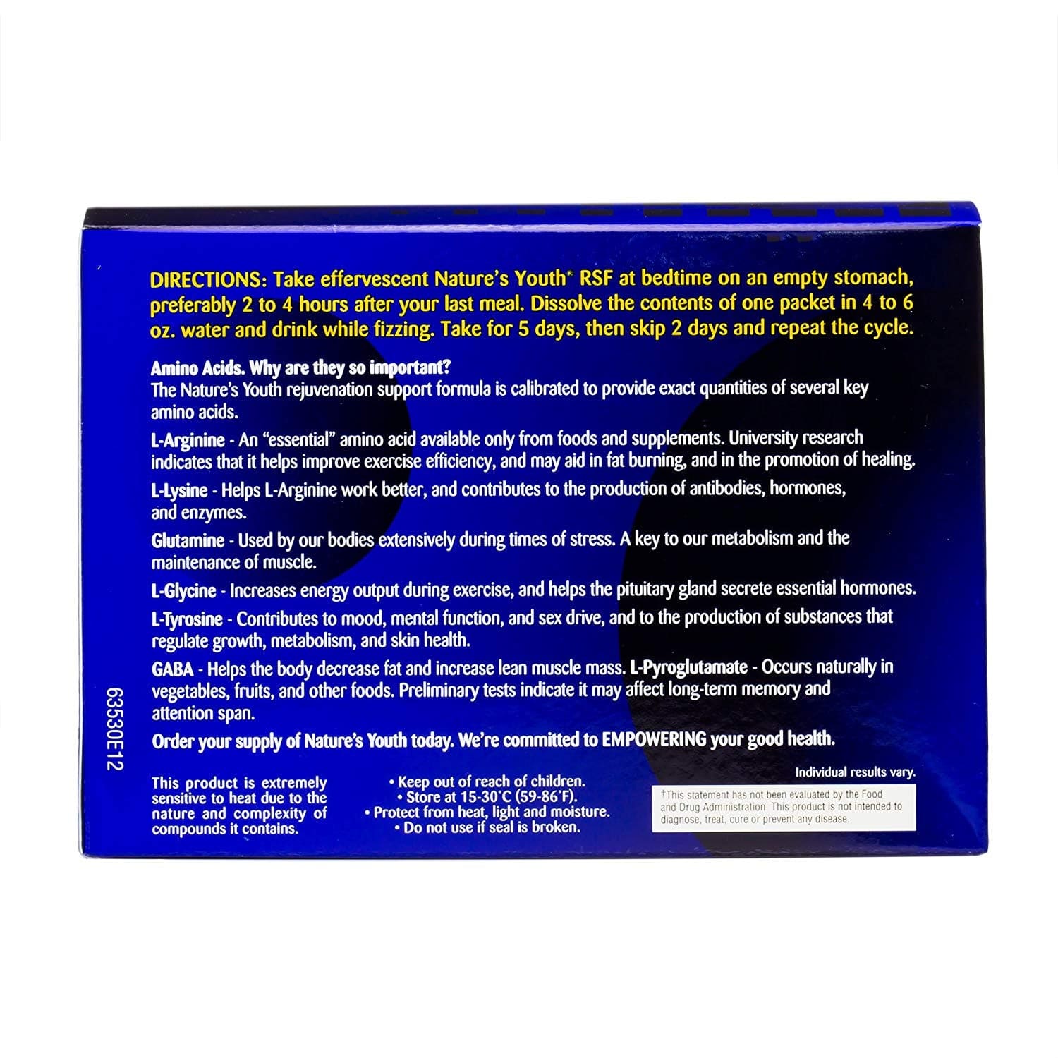 NATURE'S YOUTH RSF HGH Support Anti-Aging Formula