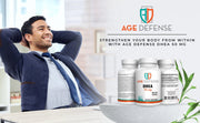 Age Defense DHEA 25mg Capsules - DHEA Supplements, 50 Capsules - Natural Energy Support & Immune Support - Supports Vitality, Skin Elasticity, & Overall Wellness - DHEA Supplement for Women & Men