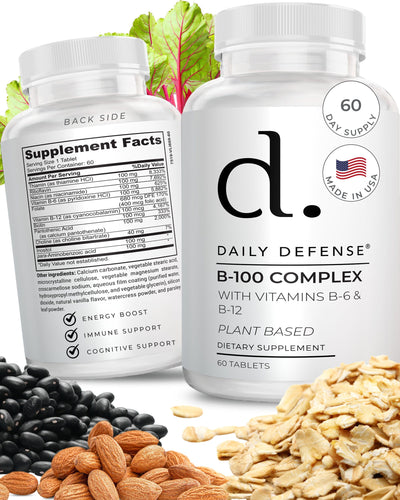 B-100 Complex With Vitamins B-6 And B-12 Plant-Based by Daily Defense