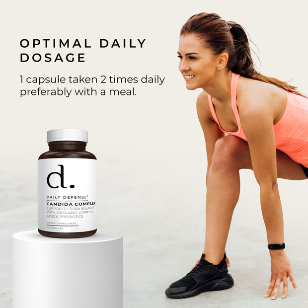 Candida Cleanse Supports Flora Balance with Oregano, Caprylic and Prebiotics Balances Intestinal Health by Daily Defense