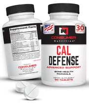 Cal-Defense Bone Strength and Bone Builder Calcium Supplement for Women & Men - With Calcium with Vitamin D, C, K, Magnesium, Bromelain, & Ipriflavone for Stronger Bones 90 Calcium Tablets