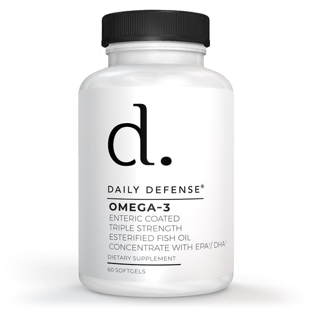 Omega 3 Enteric Coated Fish Oil Triple Strength EPA And DHA by Daily Defense