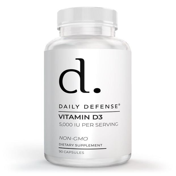 Vitamin D3 5,000 IU Per Serving Non-GMO by Daily Defense