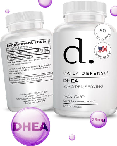 DHEA 25 Mg Per Serving Non-GMO by Daily Defense