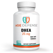 Age Defense DHEA 25mg Capsules - DHEA Supplements, 50 Capsules - Natural Energy Support & Immune Support - Supports Vitality, Skin Elasticity, & Overall Wellness - DHEA Supplement for Women & Men