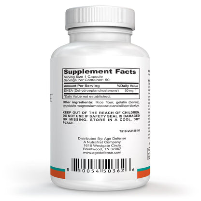 DHEA 50mg Capsules Helps Boost Energy, Supports Skin Tone and Aging