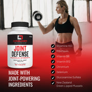 Joint Supplements for Men & Women - Joint Defense Joint Support Supplement with New Zealand Green Lipped Mussels,  Glucosamine & Chondroitin Sulfate, Vitamin B6, Vitamin B12 for Mobility & Flexibility by Consumer Nutrition - 90 Tablets