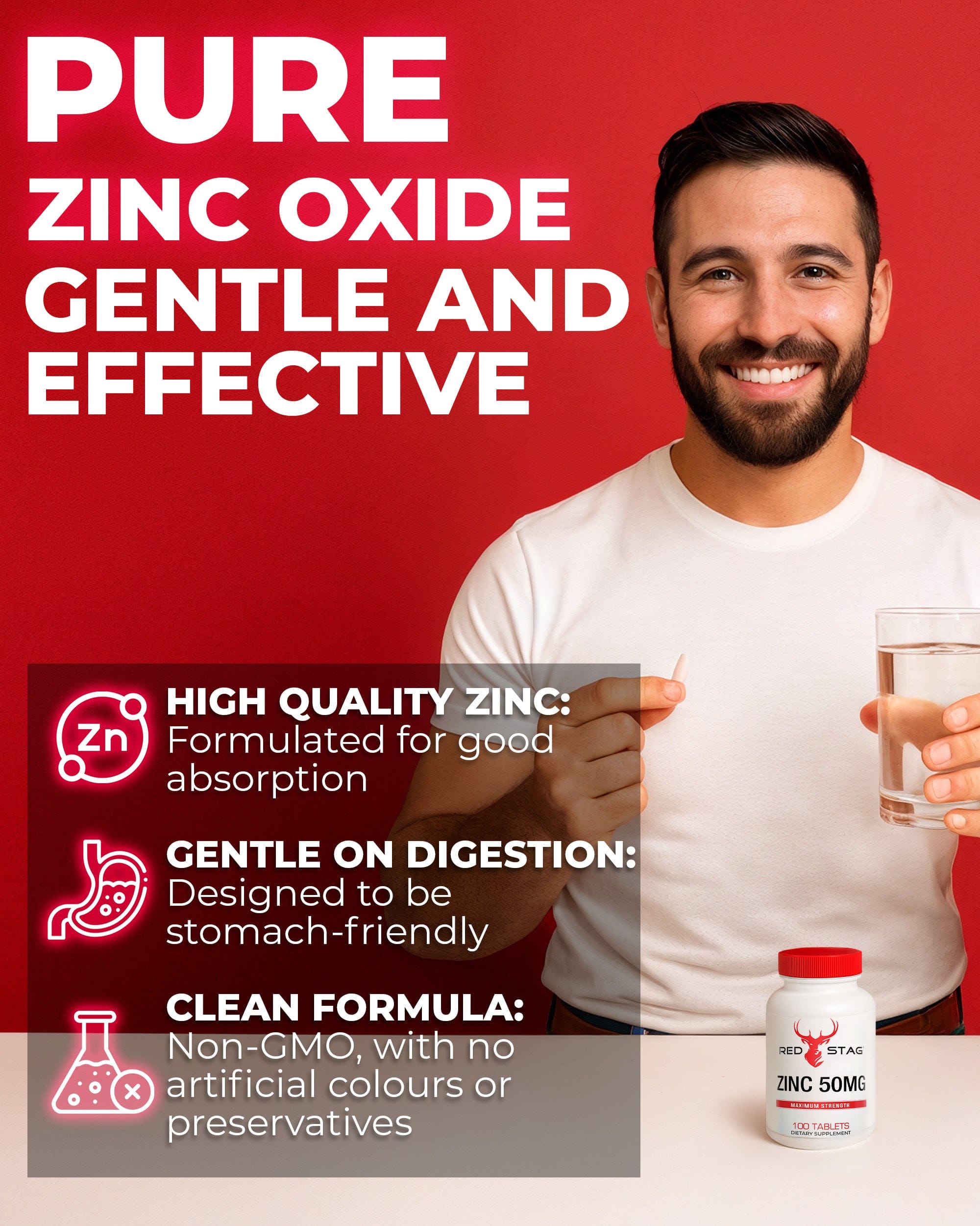 Red Stag Zinc 50mg