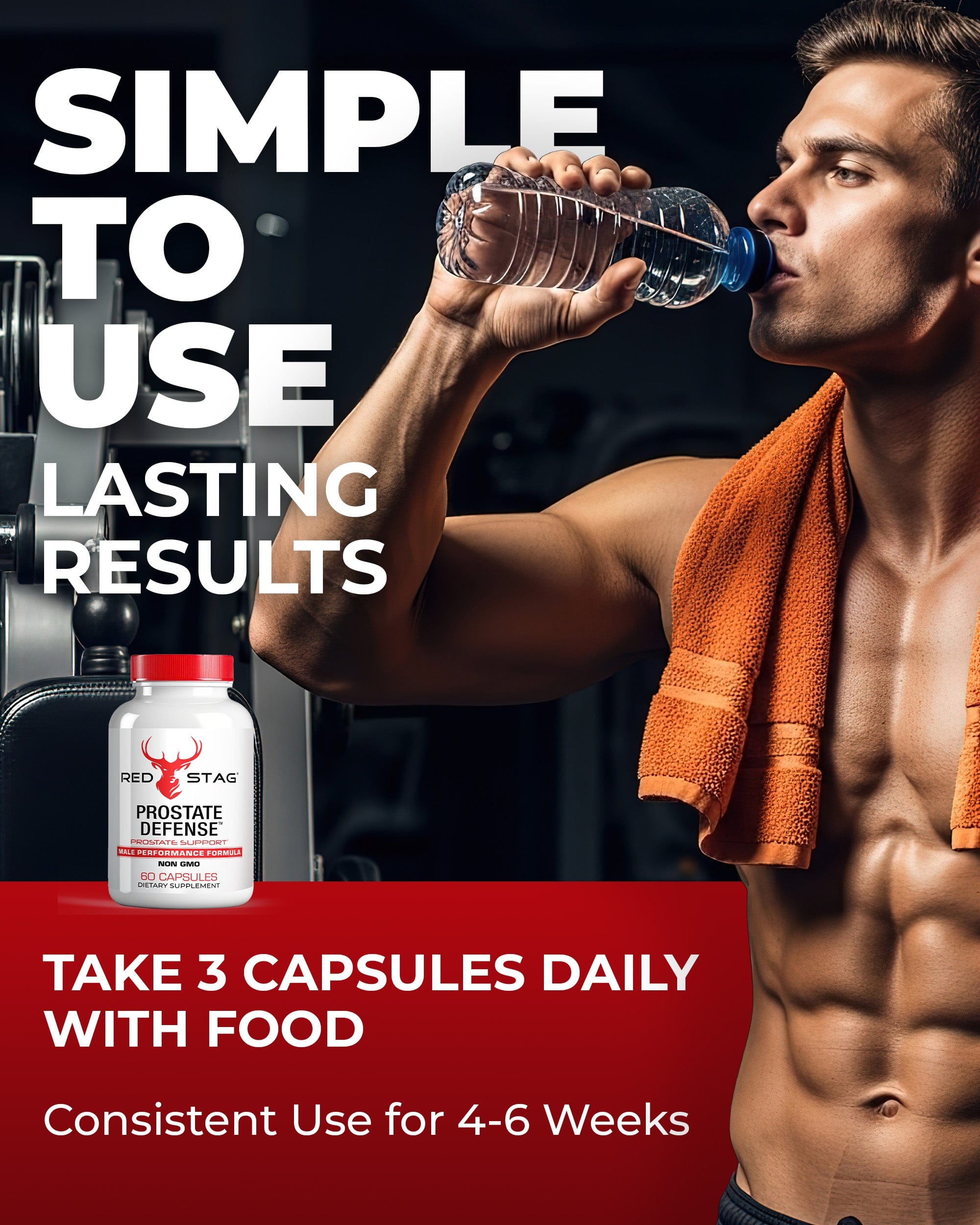 Red Stag Prostate Defense Prostate Support Pills