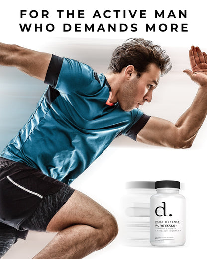 PURE MALE Stamina, Energy & Strength Formula For Men by Daily Defense