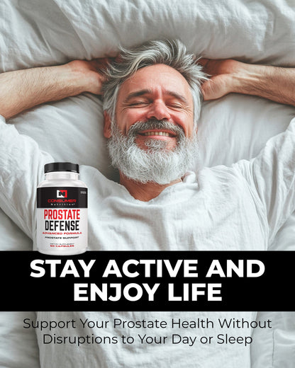 Prostate Defense – Prostate Health Supplements for Men with Saw Palmetto, Stinging Nettle – Prostate Support Supplement for Urinary Flow & Better Sleep – 60 Capsules, 30 Day Supply