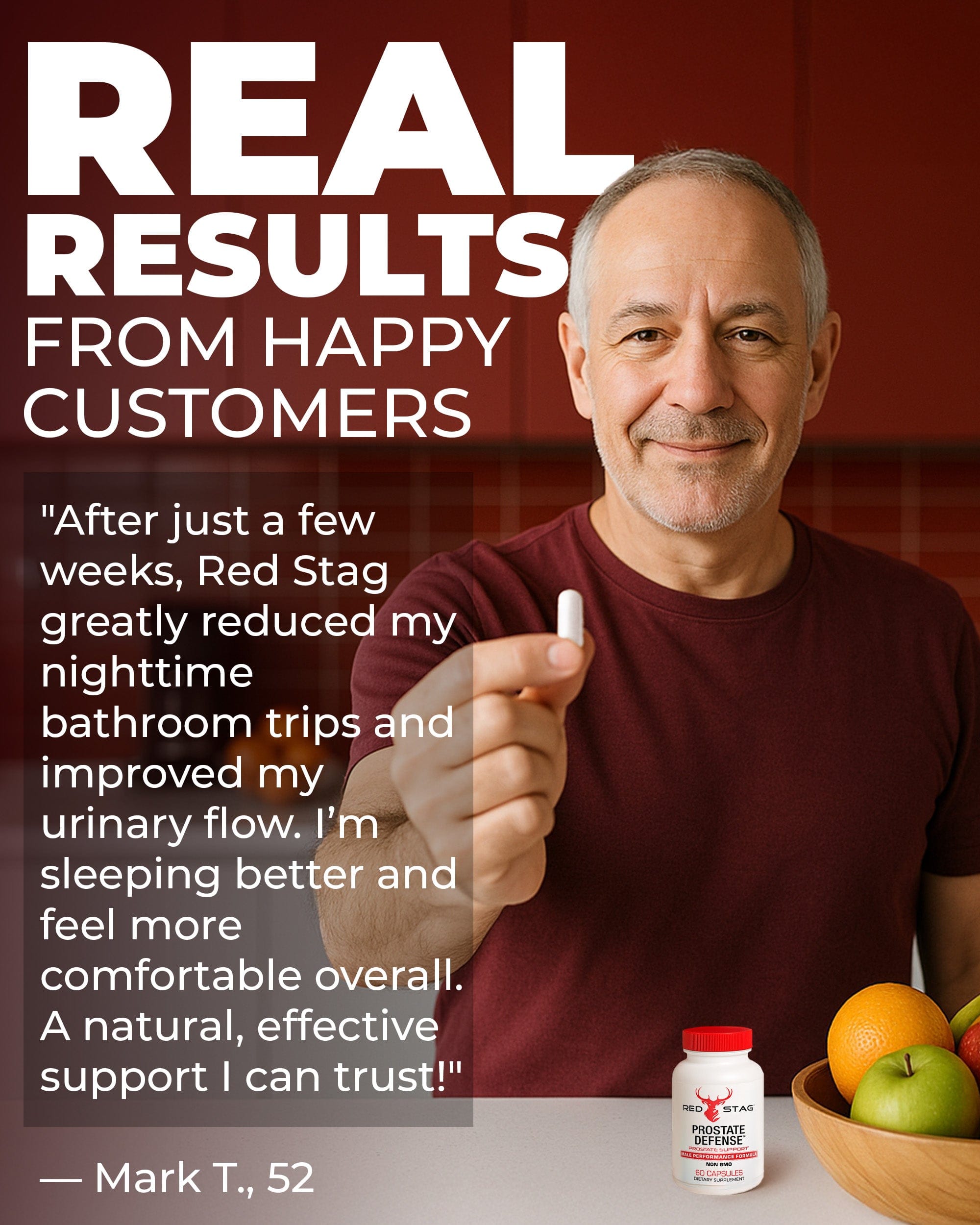 Red Stag Prostate Defense Prostate Support Pills