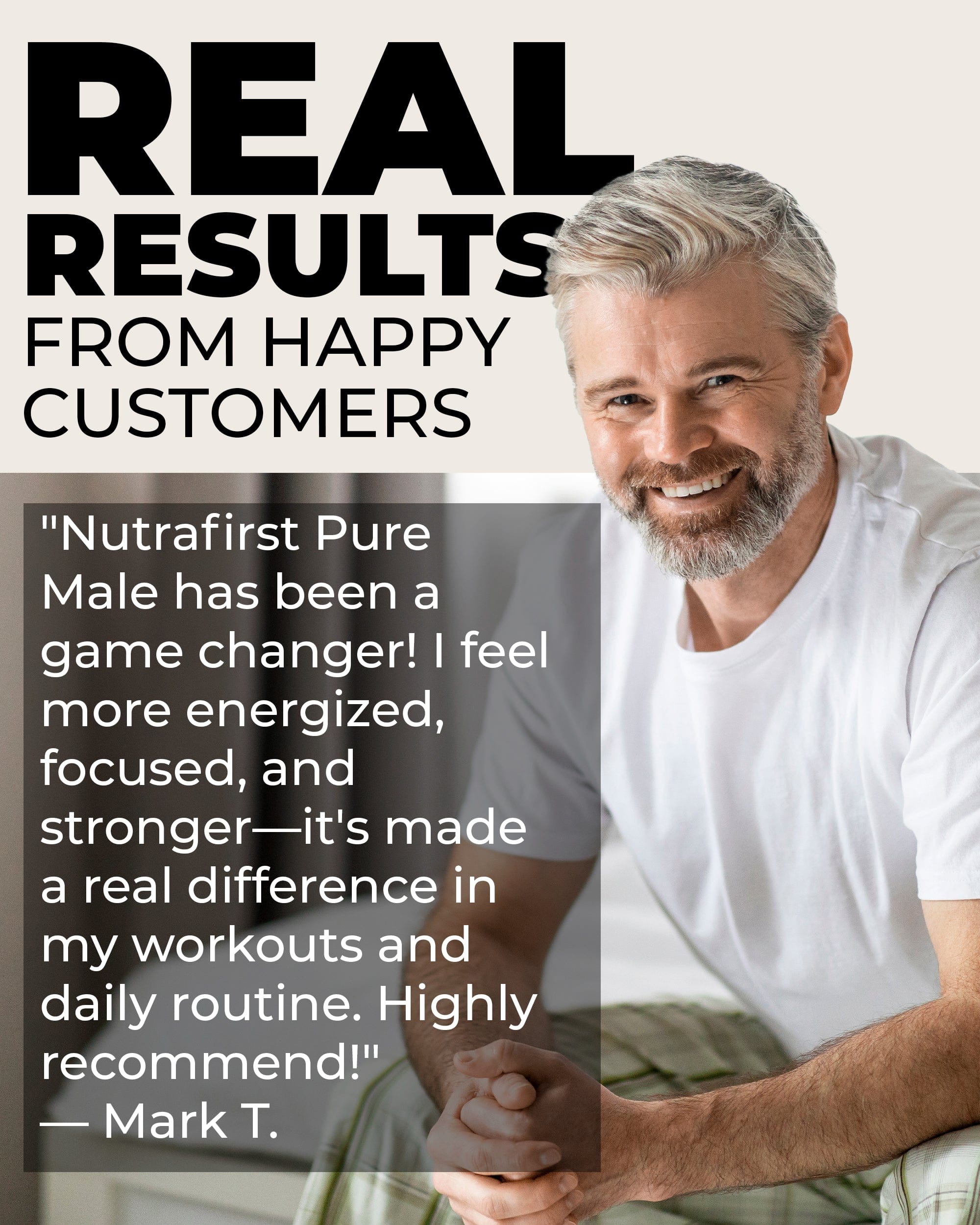 PURE MALE Stamina, Energy & Strength Formula For Men by Daily Defense