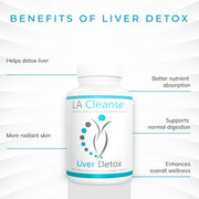 Liver Detox Supplements - 60 Capsules - 300 mg Solarplast Spinach Leaf Extract,  Artichoke Leaf, Milk Thistle Seed for Liver Cleanse Detox & Repair and Smoother Digestion by LA Cleanse