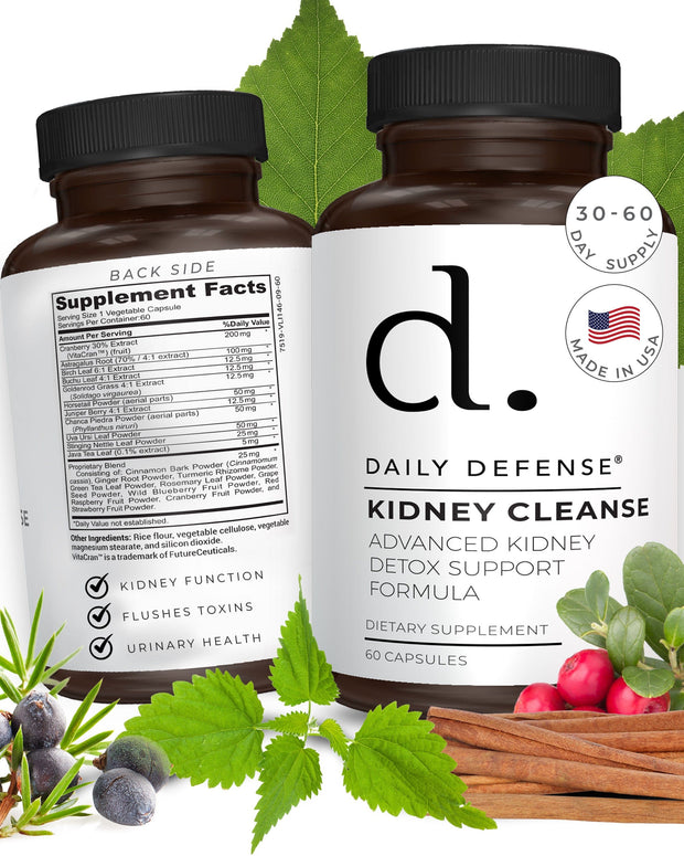 Kidney Cleanse Advanced Kidney Detox Support Formula by Daily Defense