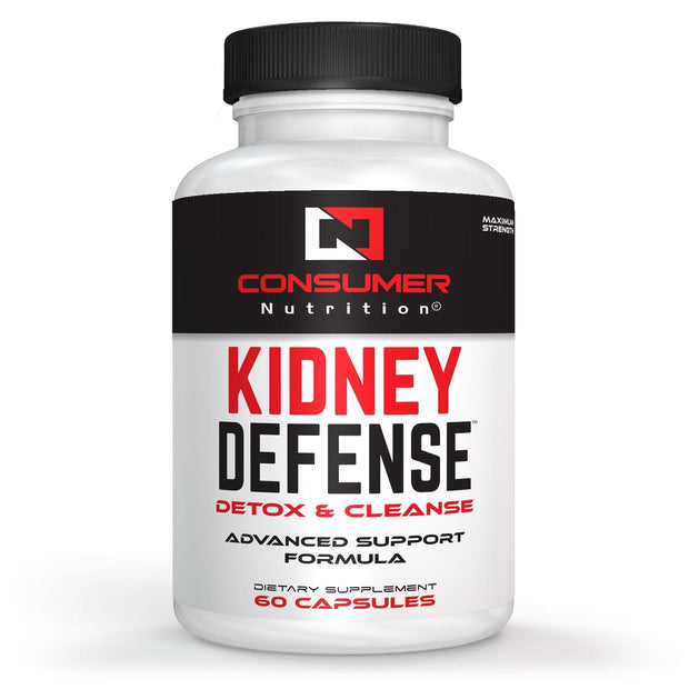 Kidney Support Supplement - Kidney Defense Kidney Detox & Cleanse - With Cranberry Extract, Astragalus Root, & More for Urinary Tract, Kidney and Bladder Support by Consumer Nutrition - 60 Capsules