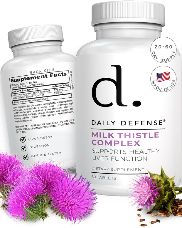 Milk Thistle Liver Support and Cleanse Formula by Daily Defense