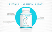 Psyllium Husk Fiber Supplement Capsules - 120 Count - 725mg Psyllium Husk Capsules for Complete Digestive Health & Weight Management - Essential Dietary Supplements by LA Cleanse