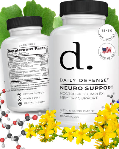 Neuro Support Nootropic Complex Helps Support Memory and Focus by Daily Defense