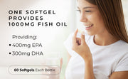 Omega 3 Enteric Coated Fish Oil Triple Strength EPA And DHA by Daily Defense