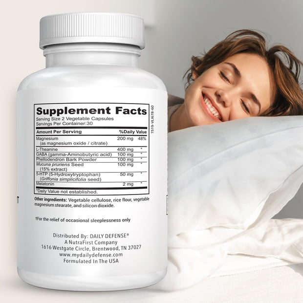 Sleep Support Natural Sleep Formulation with Melatonin, 5-HTP and Gaba