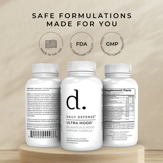 ULTRA MOOD Relaxation & Mood Support Anxiety Formula by Daily Defense